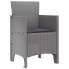 Chaises de jardin avec coussins 2 pcs Gris clair 