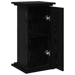 Support d'affichage avec rangement en chêne noir - 31 x 30 x 60 cm - Bois d'ingénierie 