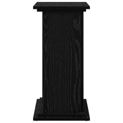 Support d'affichage avec rangement en chêne noir - 31 x 30 x 60 cm - Bois d'ingénierie 