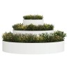 Pot en métal Acier/blanc Acier recouvert de poudre Grand Simple 
