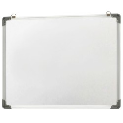 Tableau blanc magnétique effaçable à sec Blanc 90x60 cm Acier 