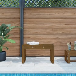 Banc de jardin marron miel 80x38x45 cm bois de pin massif 
