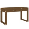 Banc de jardin marron miel 80x38x45 cm bois de pin massif 