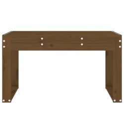 Banc de jardin marron miel 80x38x45 cm bois de pin massif 
