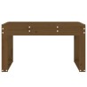 Banc de jardin marron miel 80x38x45 cm bois de pin massif 