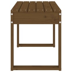 Banc de jardin marron miel 80x38x45 cm bois de pin massif 