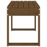 Banc de jardin marron miel 80x38x45 cm bois de pin massif 
