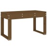 Banc de jardin marron miel 80x38x45 cm bois de pin massif 