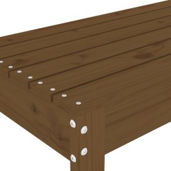 Banc de jardin marron miel 80x38x45 cm bois de pin massif 