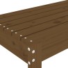 Banc de jardin marron miel 80x38x45 cm bois de pin massif 