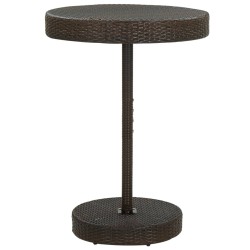 Table de jardin Marron 75,5x106 cm Résine tressée 