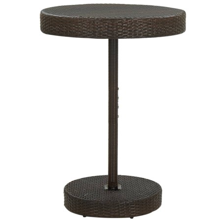 Table de jardin Marron 75,5x106 cm Résine tressée 