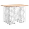 Banc de jardin design de gabion 100x70x72 cm bois massif de pin 