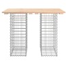 Banc de jardin design de gabion 100x70x72 cm bois massif de pin 