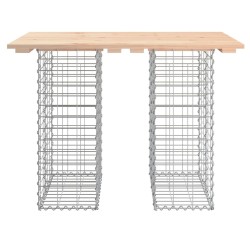 Banc de jardin design de gabion 100x70x72 cm bois massif de pin 