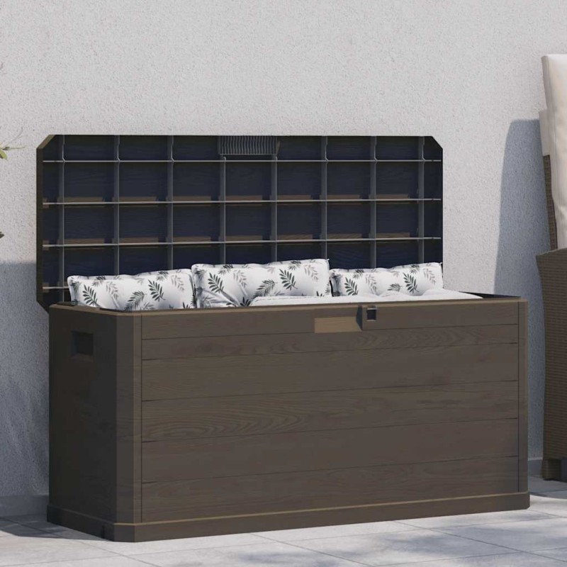 Boîte de rangement de jardin 280 L Marron 