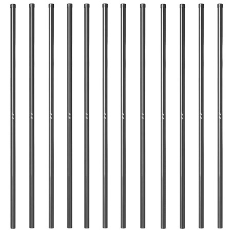 Poteaux de clôture 12 pcs Gris 160 cm Acier peint par poudre 