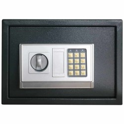 Coffre-fort numérique électronique gris foncé 35x25x25 cm en acier 