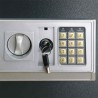Coffre-fort numérique électronique gris foncé 35x25x25 cm en acier 