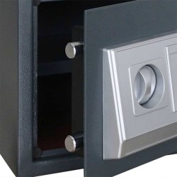 Coffre-fort numérique électronique gris foncé 35x25x25 cm en acier 