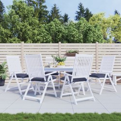 Coussins de chaise lot de 6 bleu marine 40x40x7 cm tissu oxford 