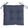 Coussins de chaise lot de 6 bleu marine 40x40x7 cm tissu oxford 
