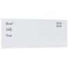 Tableau noir magnétique mural Blanc 100x40 cm Verre trempé 