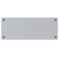 Tableau noir magnétique mural Blanc 100x40 cm Verre trempé 
