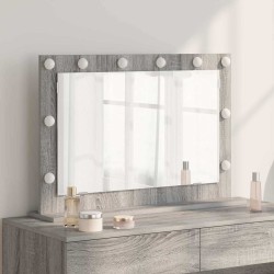 Miroir de vanité Gris Sonoma Panneau de particules 80 x 55 x 18 cm 