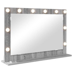 Miroir de vanité Gris Sonoma Panneau de particules 80 x 55 x 18 cm 
