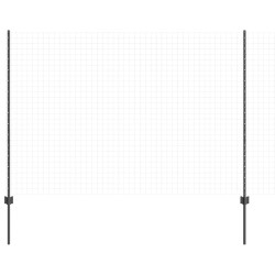 Poteaux de clôture 10 pcs U-Channel gris 160 cm en acier 