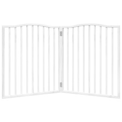 Barrière pour chien pliable 2 panneaux 160 cm bois de peuplier 
