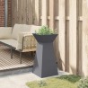 Jardinière sur pilier , bol anthracite 35x35x73 cm en acier. 