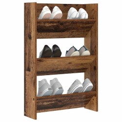 Cabinets à chaussures muraux Vieux bois 60 x 18 x 60 cm 