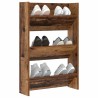 Cabinets à chaussures muraux Vieux bois 60 x 18 x 60 cm 