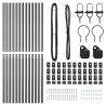Ensemble de Poteaux de Clôture 13 pcs Gris Ø32mm 150 cm Acier 
