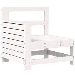Canapé de jardin accoudoir blanc 69x62x70,5 cm bois pin massif 