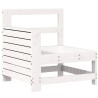 Canapé de jardin accoudoir blanc 69x62x70,5 cm bois pin massif 