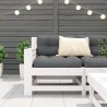Canapé de jardin accoudoir blanc 69x62x70,5 cm bois pin massif 