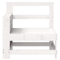Canapé de jardin accoudoir blanc 69x62x70,5 cm bois pin massif 