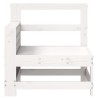 Canapé de jardin accoudoir blanc 69x62x70,5 cm bois pin massif 