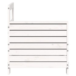 Canapé de jardin accoudoir blanc 69x62x70,5 cm bois pin massif 