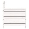 Canapé de jardin accoudoir blanc 69x62x70,5 cm bois pin massif 