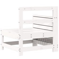 Canapé de jardin accoudoir blanc 69x62x70,5 cm bois pin massif 