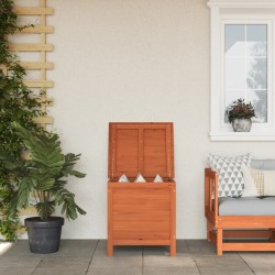 Boîte de rangement jardin marron 50x49x56,5cm bois massif sapin 