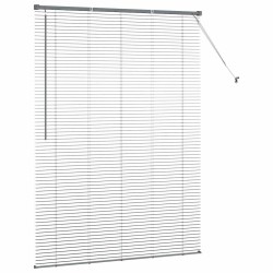 Store de Fenêtre Gris foncé 135 x 175 cm Aluminium 
