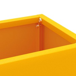 Support de parapluie jaune moutarde , 28x12x41 cm, en acier 