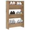 Cabinets à chaussures muraux chêne artisanal 60 x 18 x 60 cm 