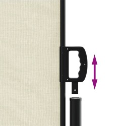 Auvent latéral rétractable crème 100x300 cm 