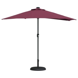 Parasol de jardin Rouge bordeaux 294 x 150 x 224 cm tissu 